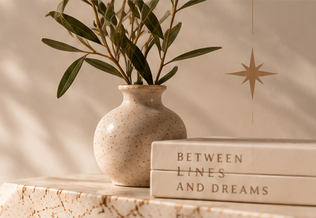Olive branches in an AYBOK campaign vase